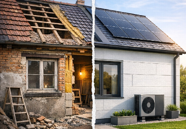 Rénovation énergétique d’un logement en Belgique avec isolation et travaux en cours en 2026